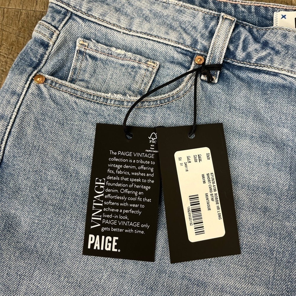 NWT PAIGE Robbie High Rise Slim Bermuda Short - Picture 4 of 13